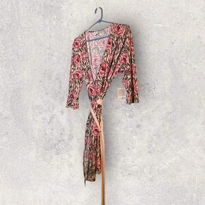 LuLaRoe Pink Floral Midi Dress